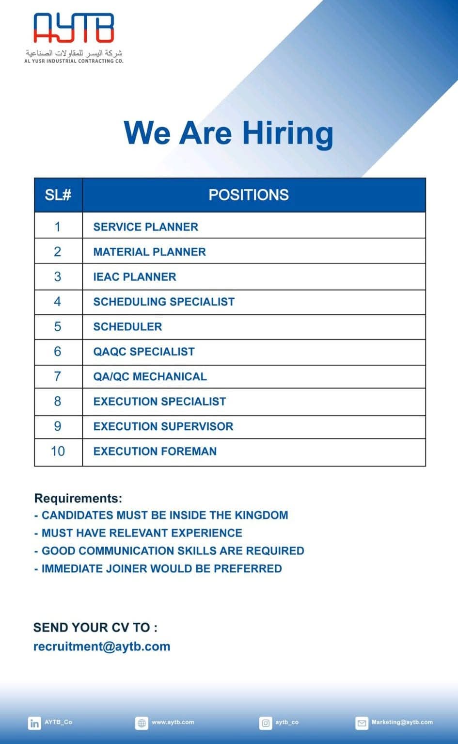 وظائف شركة اليسر
