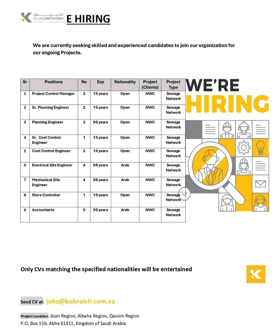 وظائف شركة الكبريش