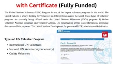 فرص تدريب ووظائف دولية