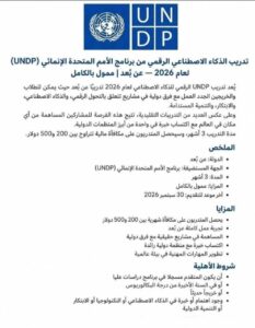 تدريب برنامج الأمم الإنمائي 