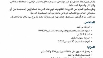 تدريب برنامج الأمم الإنمائي